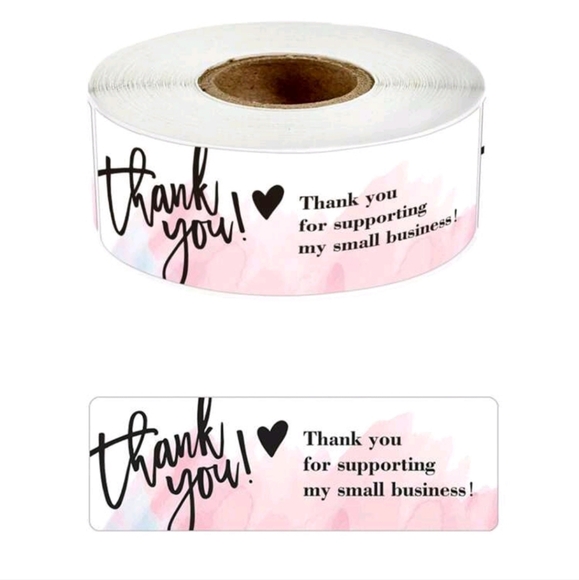 3" 120pcs Thank You Stickers Roll with Heart Design - Picture 3 of 3